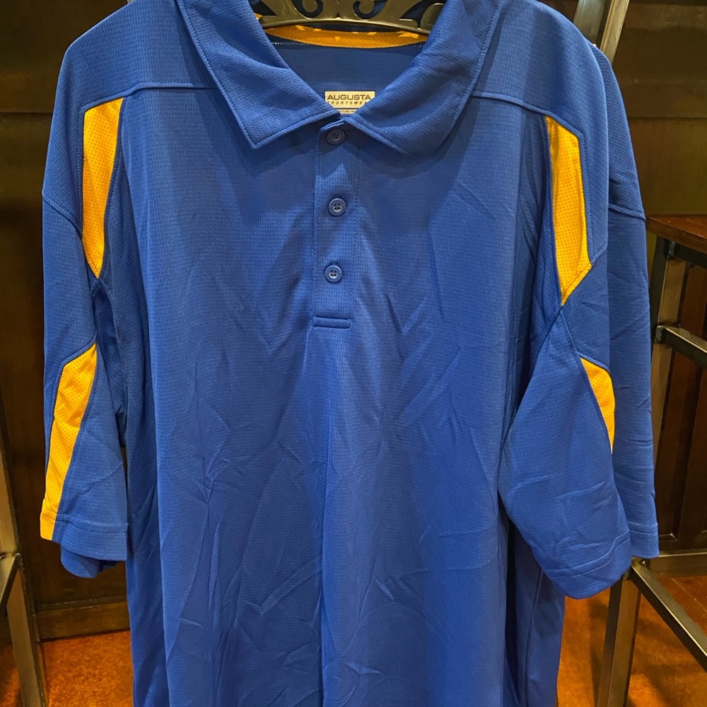 Augusta Sportswear Blue and Gold Polo